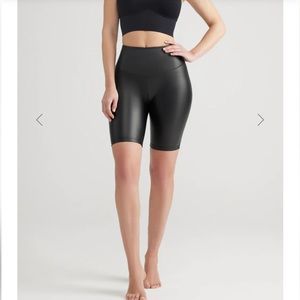 NWT Yummie Faux Leather Biker Shorts size XS